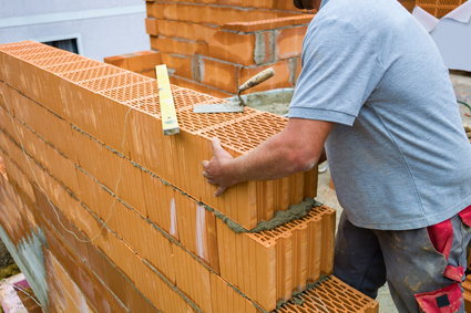 Mauerm&ouml;rtel von Otterbein f&uuml;r Ziegelsteine, Ziegelmauerwerk
